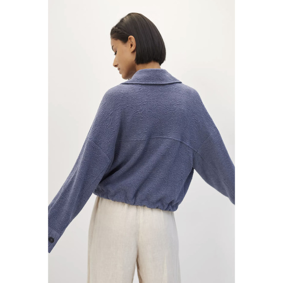 NEW Anthropologie French Mauve Blue Textured Blazer - Various - Picture 3 of 12